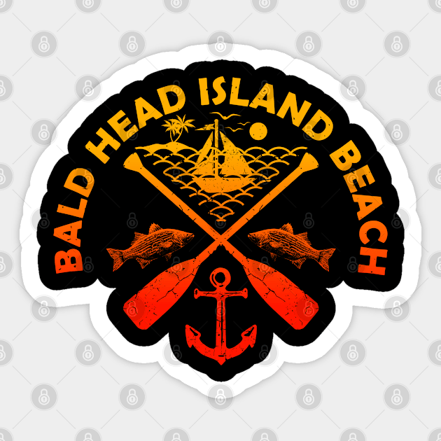 Bald Head Island Beach, America, Boat Paddle Sticker by JahmarsArtistry - APA